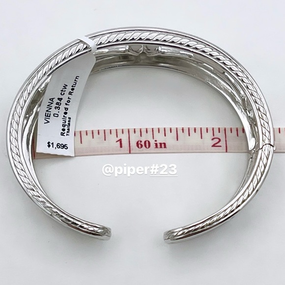 NWT Judith Ripka Fine Jewelry Diamond Vienna Cuff Bracelet 7 1/4” - Picture 13 of 16